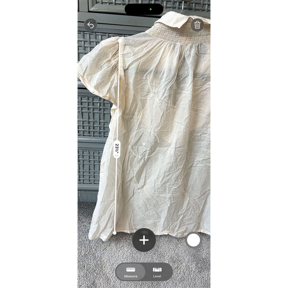NWOT Hope for Flowers by Tracy Reese Smocked Henley Blouse, $325 B41 - Picture 7 of 9